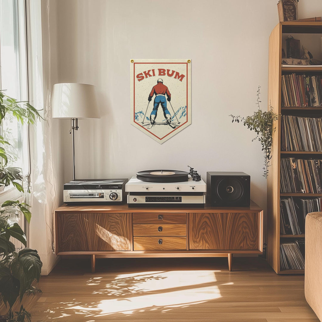 Ski Bum Felt Banner