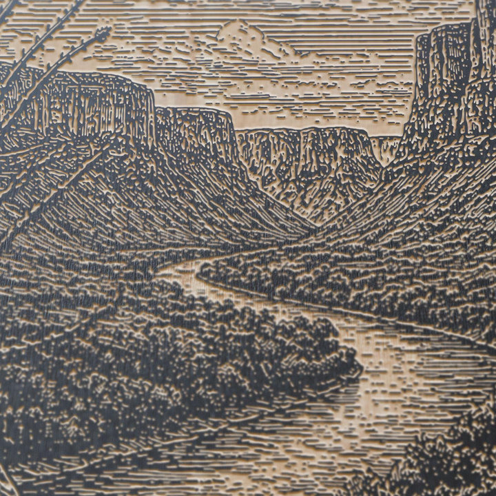 Big Bend Rio Grande Engraved Birch Art Panel