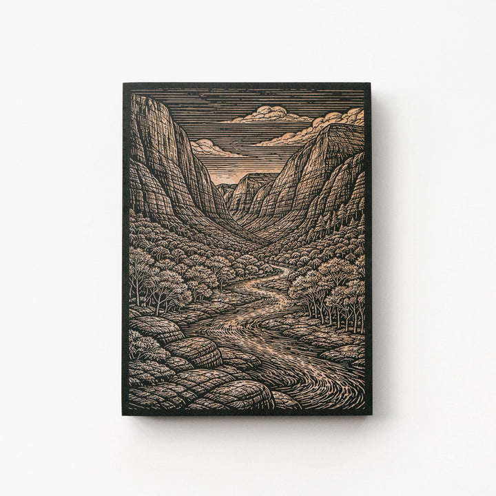 Zion Valley Engraved Birch Art Panel