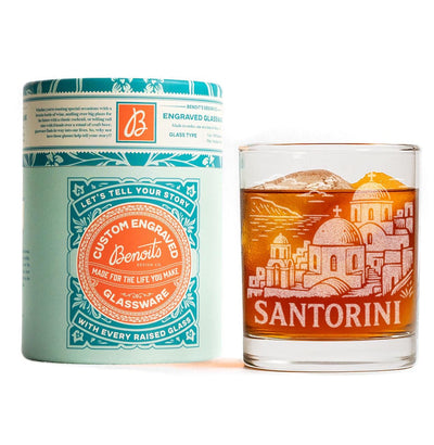Santorini Greece Glass