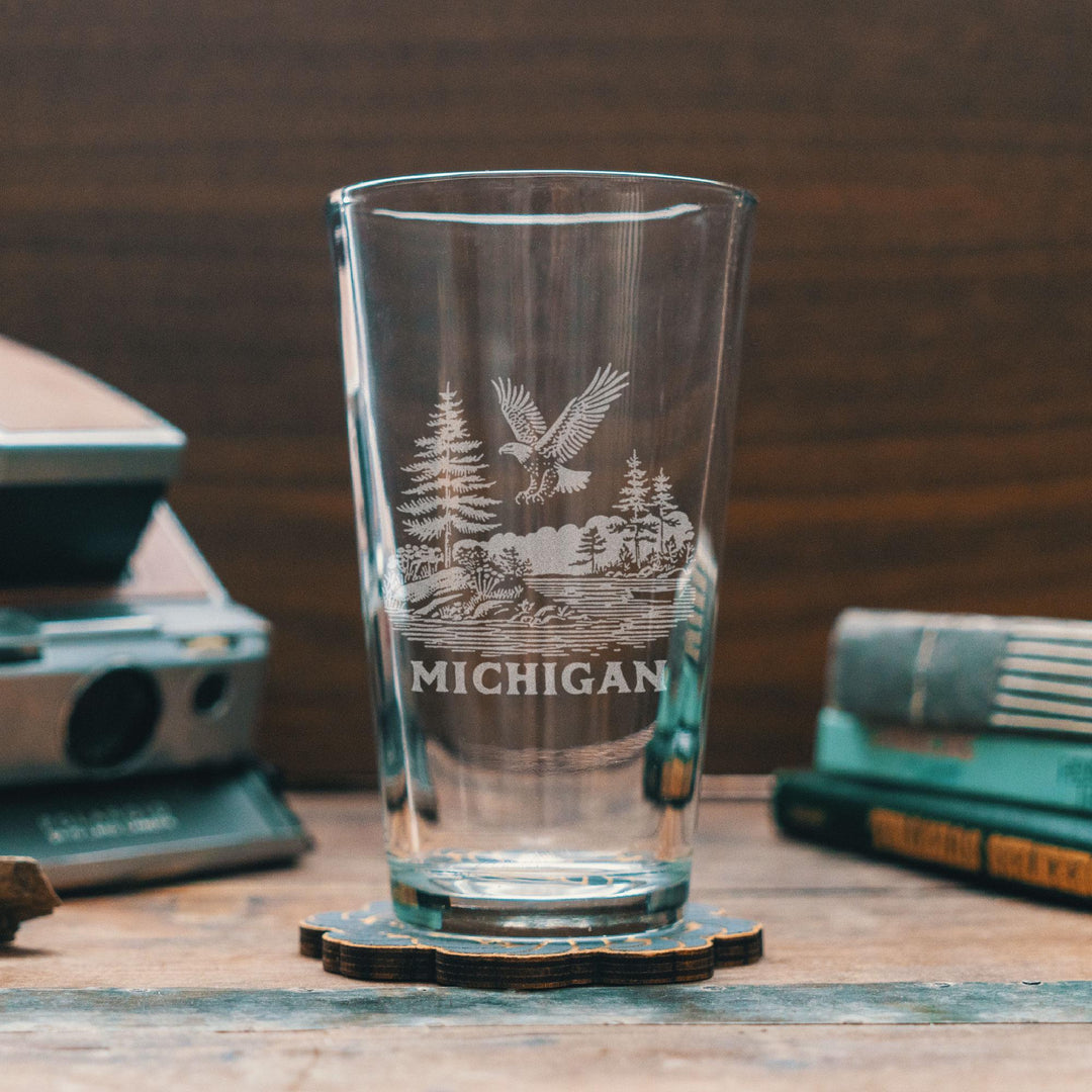 Michigan State Eagle Glasses