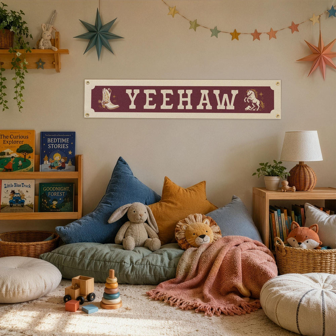 Yeehaw Felt Banner