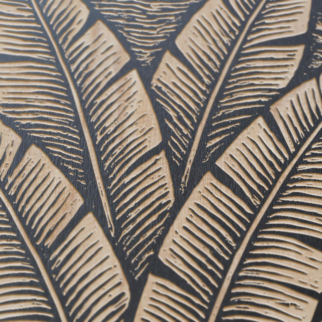 Banana Leaves Engraved Birch Illustration