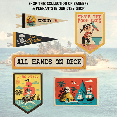 All Hands On Deck Felt Banner