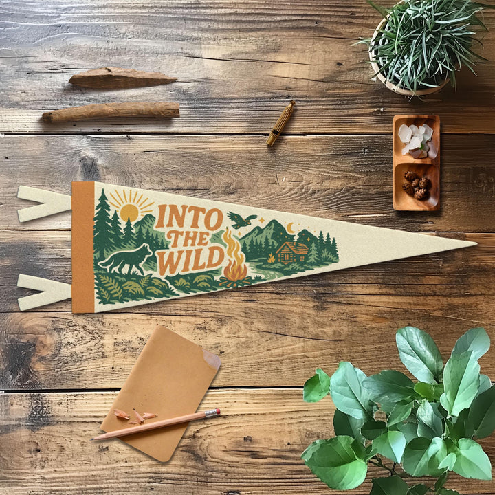 Into the Wild Felt Pennant