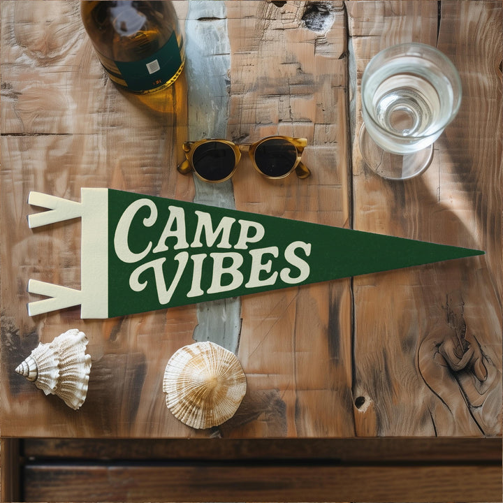 Camp Vibes Felt Pennant