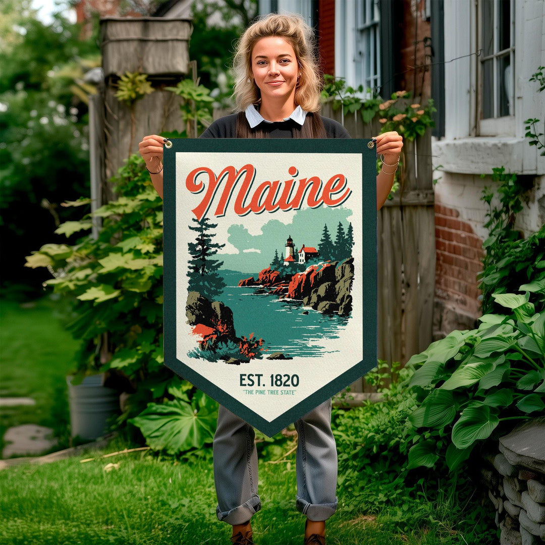 Maine Felt Camp Flag