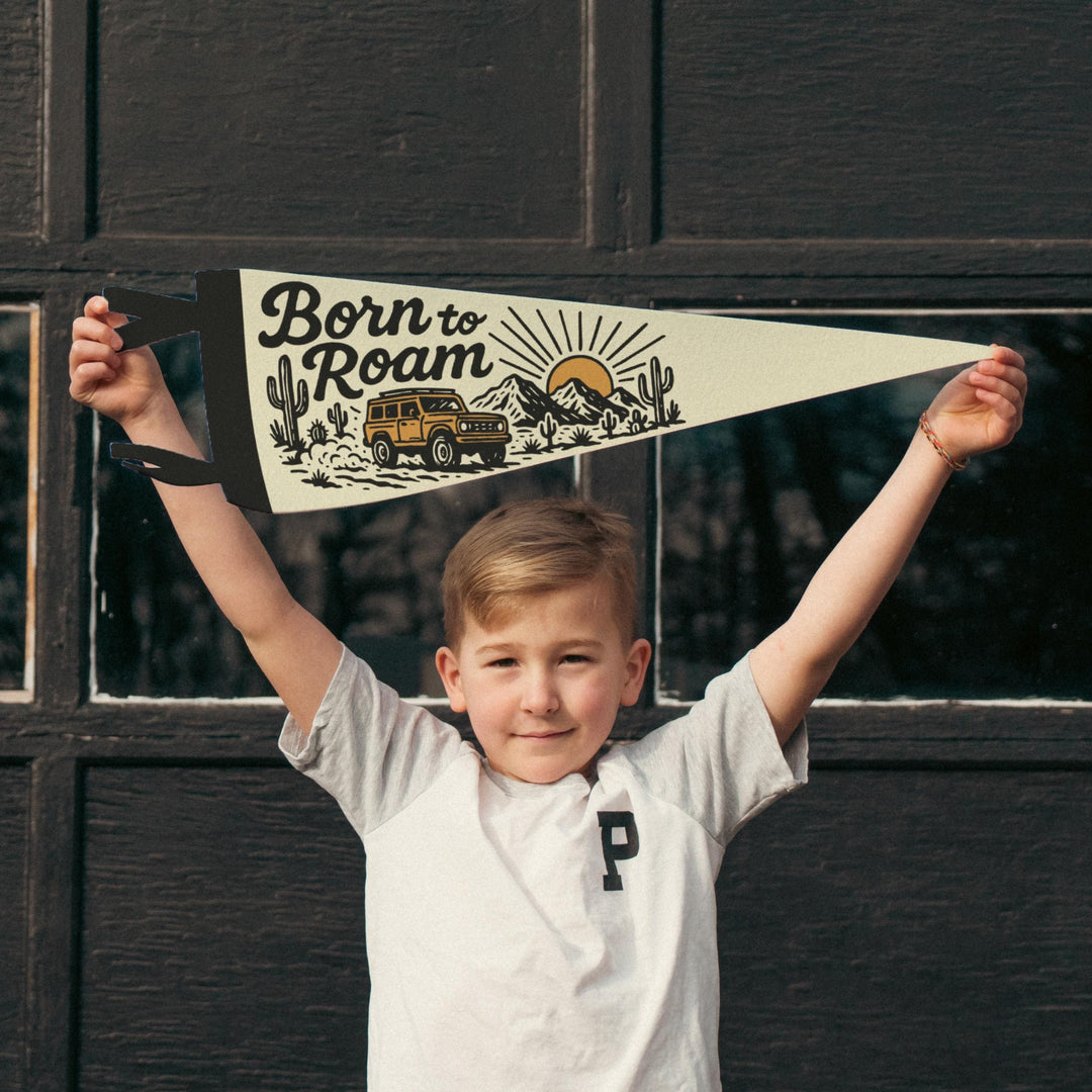 Born To Roam Felt Pennant