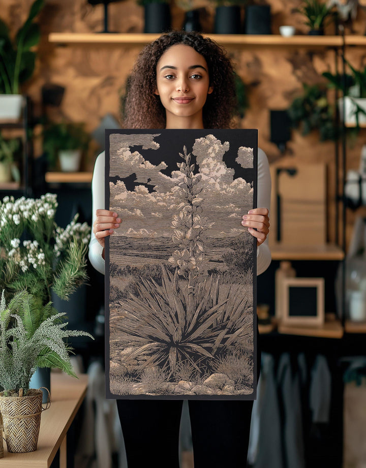 Flowering Yucca Engraved Illustrations
