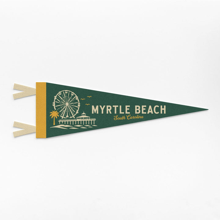 Myrtle Beach South Carolina Felt Pennant