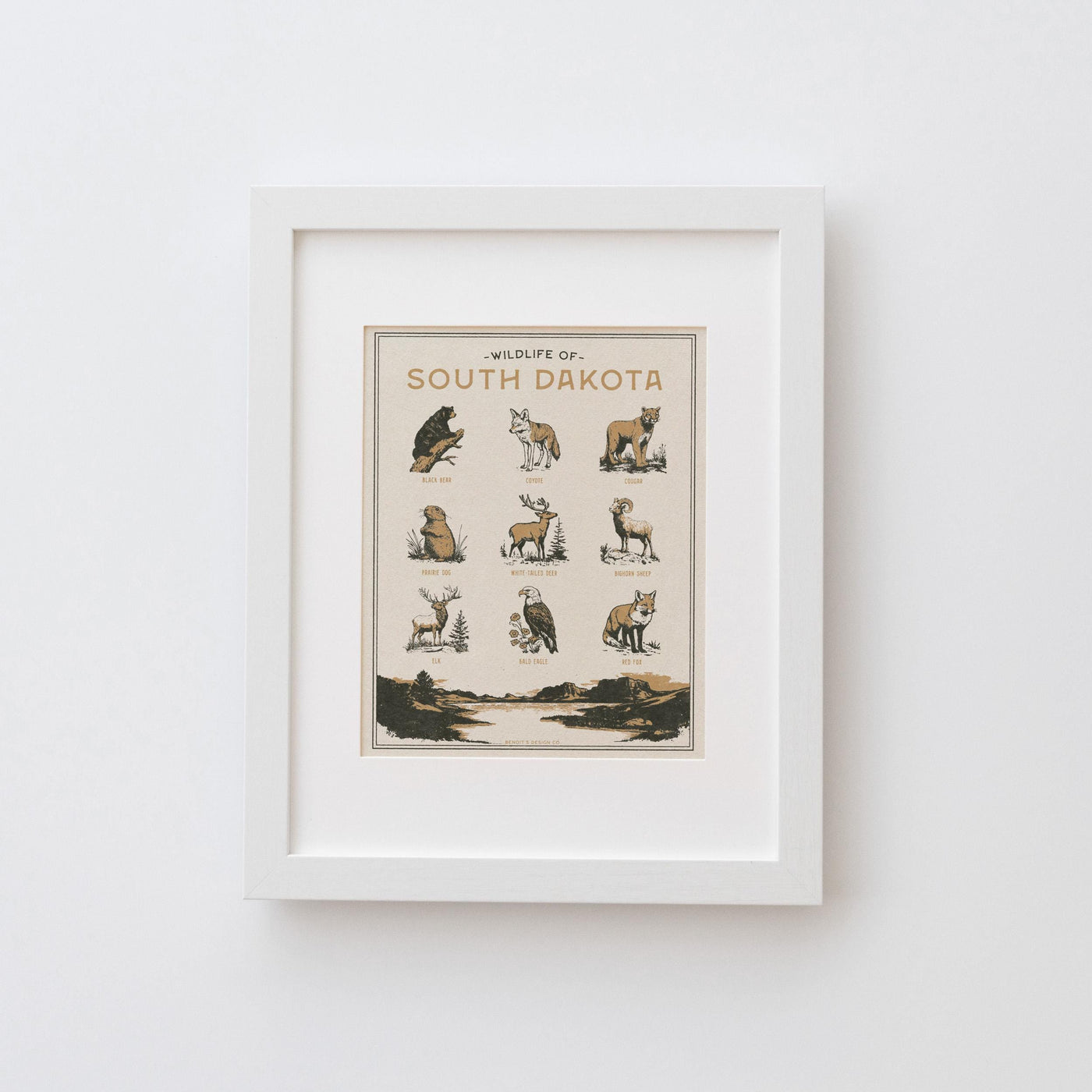 South Dakota Wildlife Print