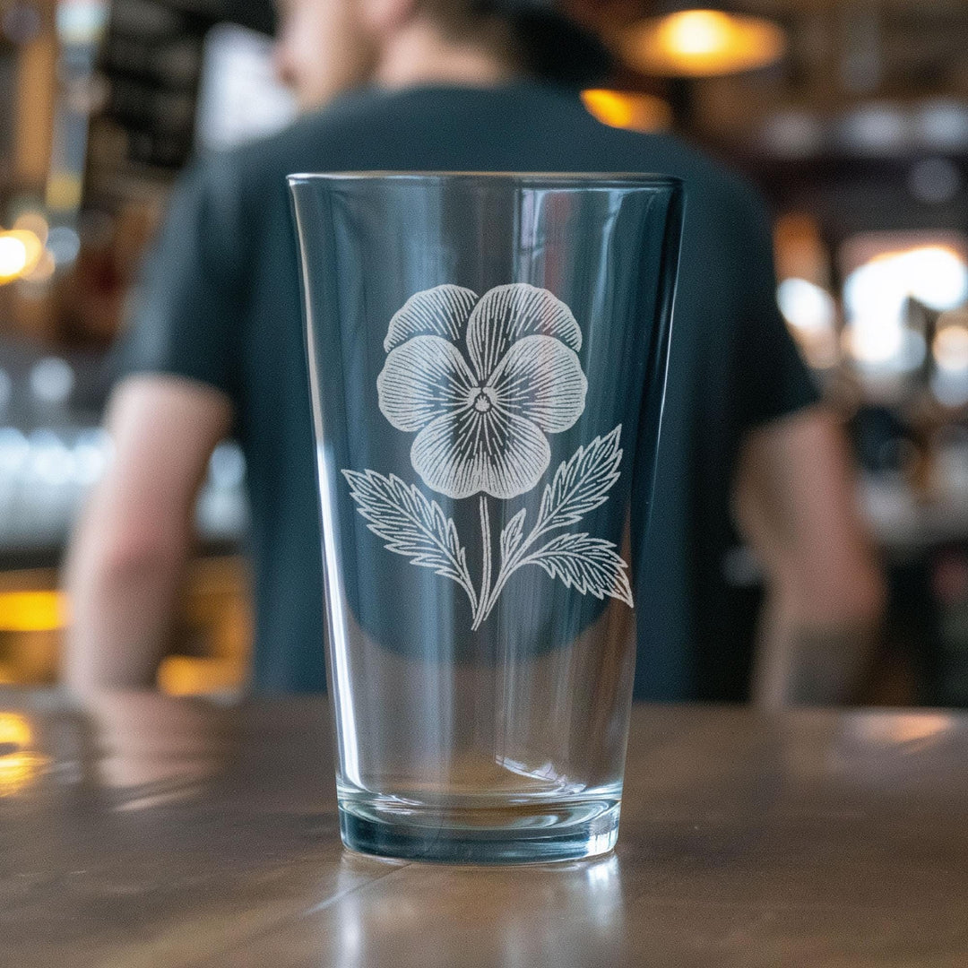 Pansy Flower Glasses