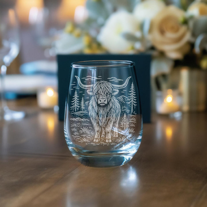 Shetland Highland Cow Glasses
