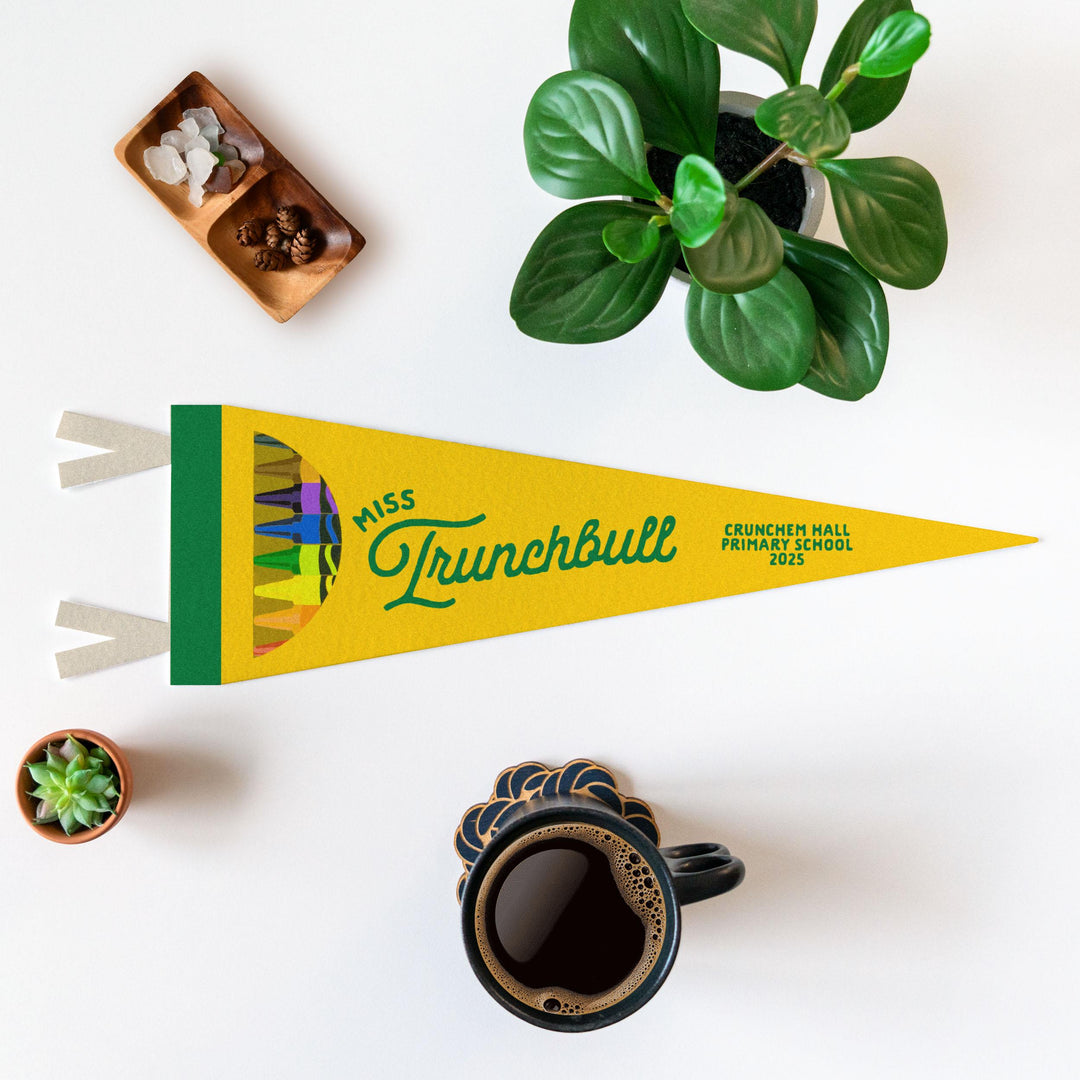 Custom Teacher Name Felt Pennant