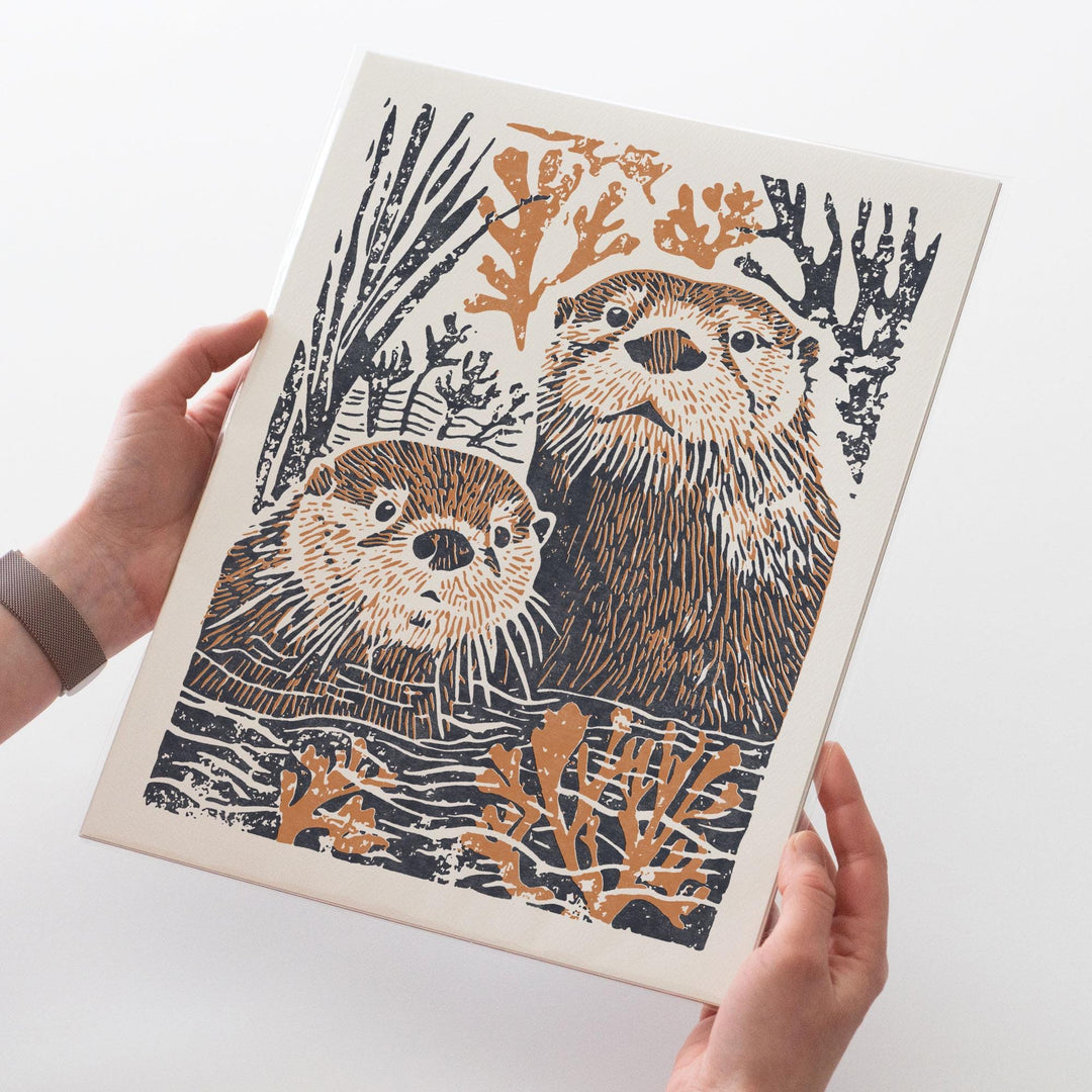Otters Art Print