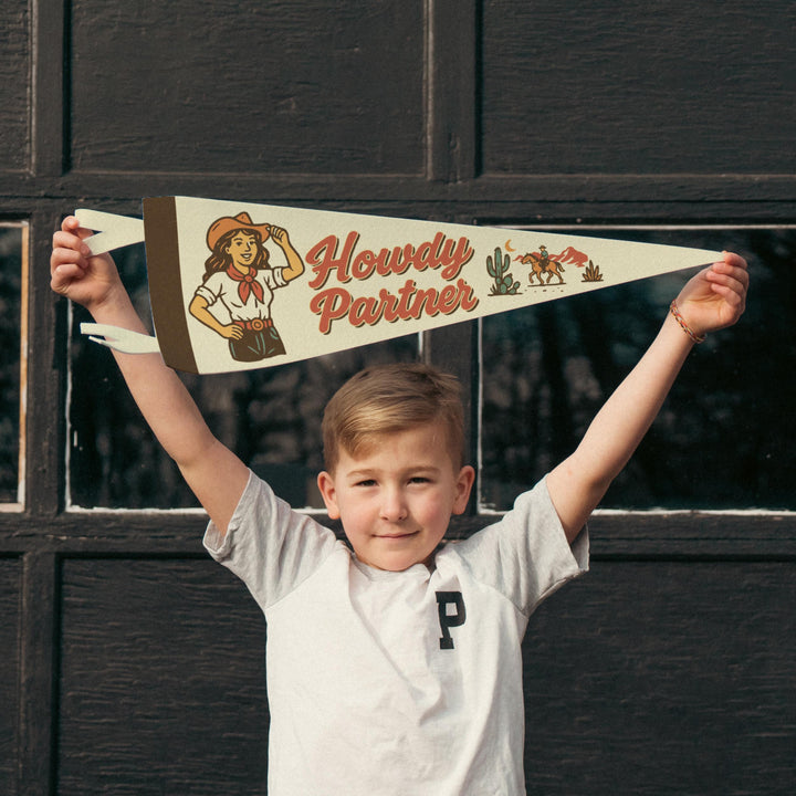 Howdy Partner Felt Pennant