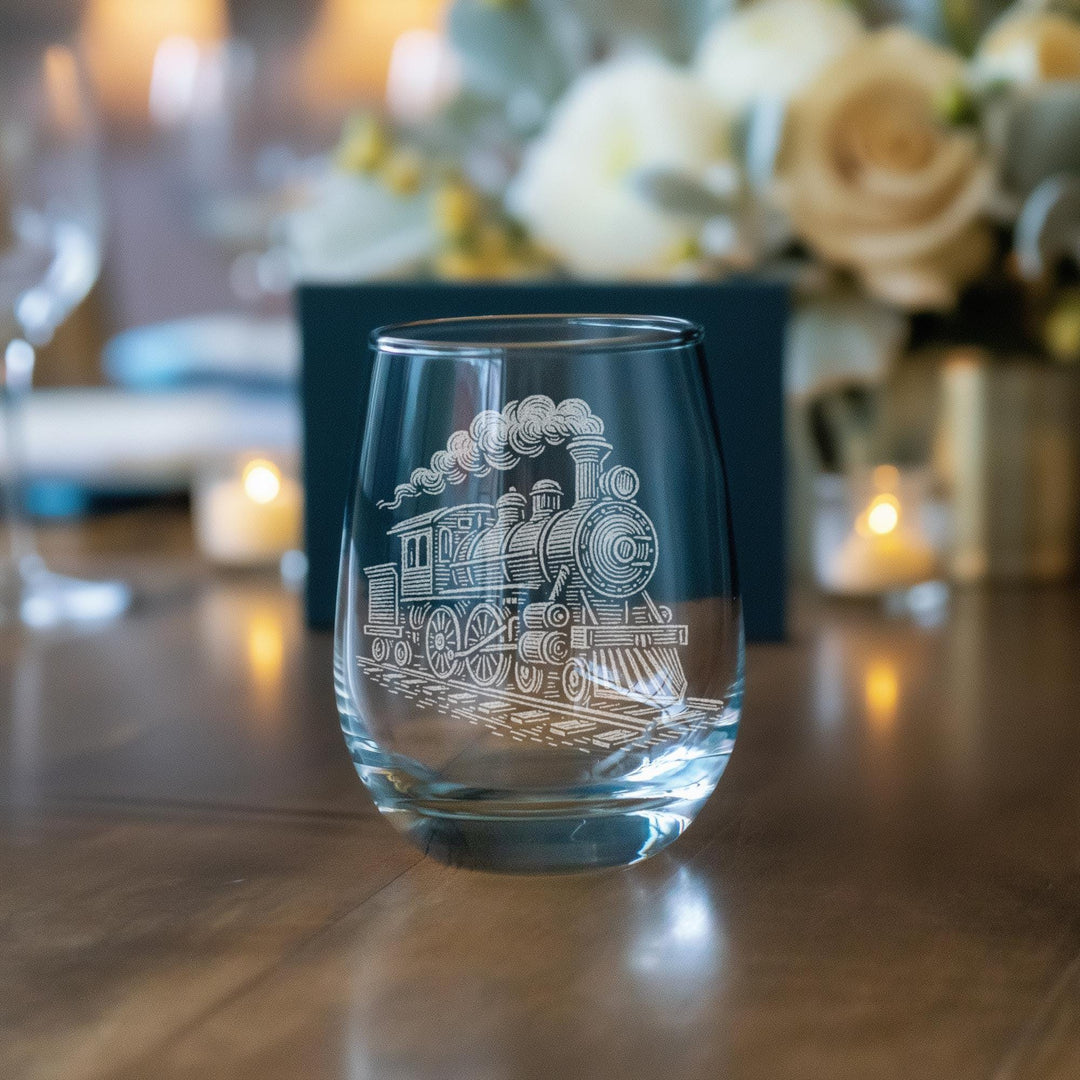 Locomotive Train Glasses