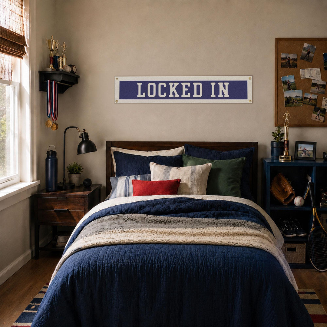 Locked In Felt Banner