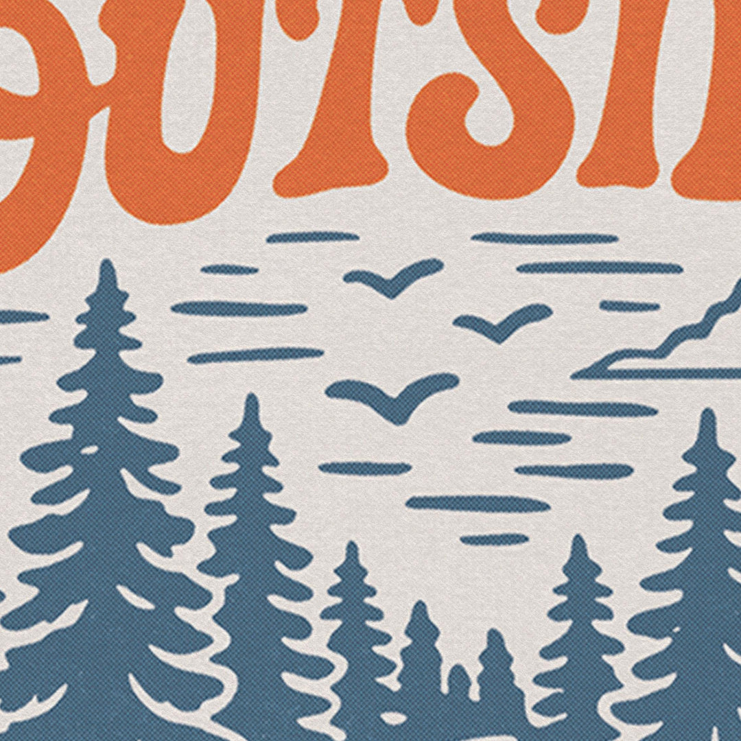 Go Play Outside Felt Camp Flag