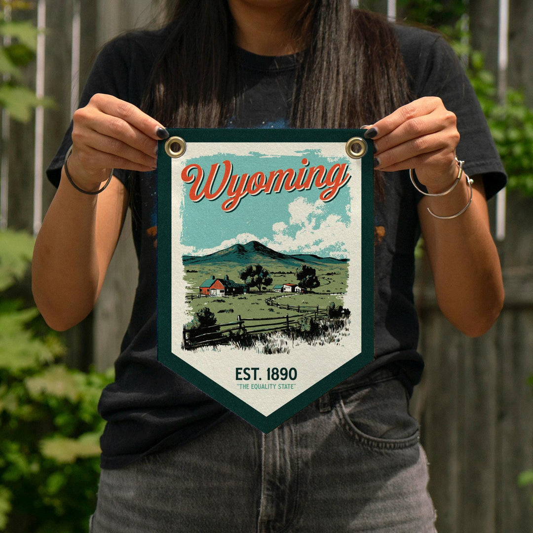 Wyoming Felt Camp Flag