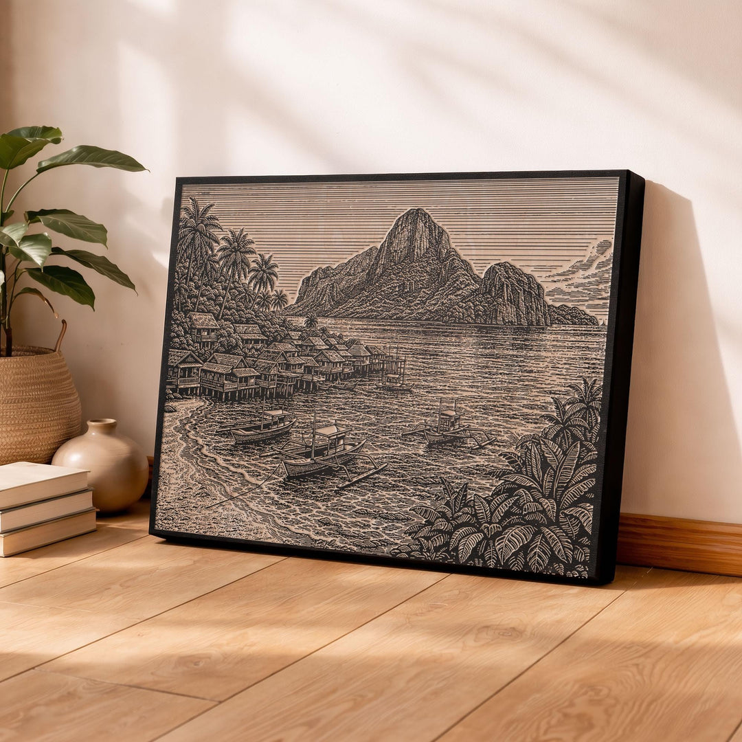 El Nido Philippines Engraved Birch Art Panel