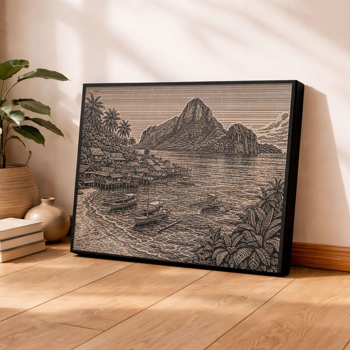 El Nido Philippines Engraved Birch Art Panel