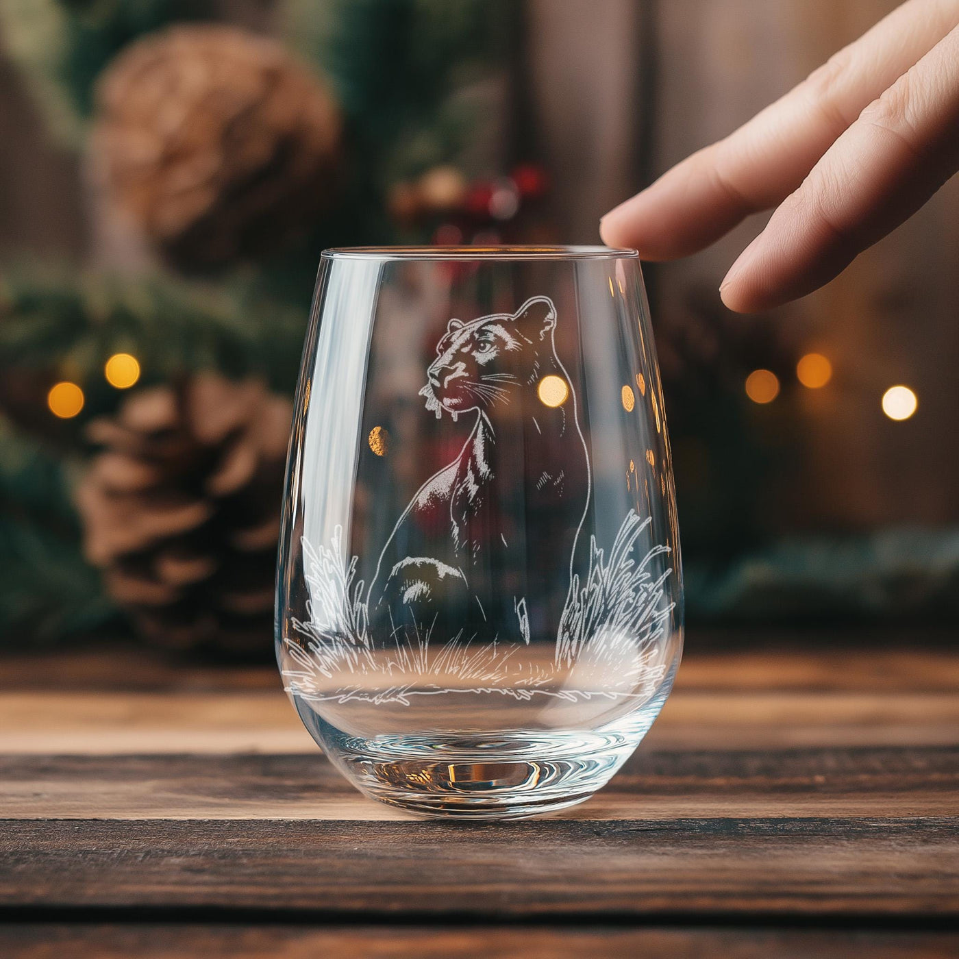 Black Panther Glasses | Jungle Animal Themed Whiskey, Wine & Beer Glassware, Leopard Jaguar Drinkware, Big Cat Gift, Exotic Maximalist Decor