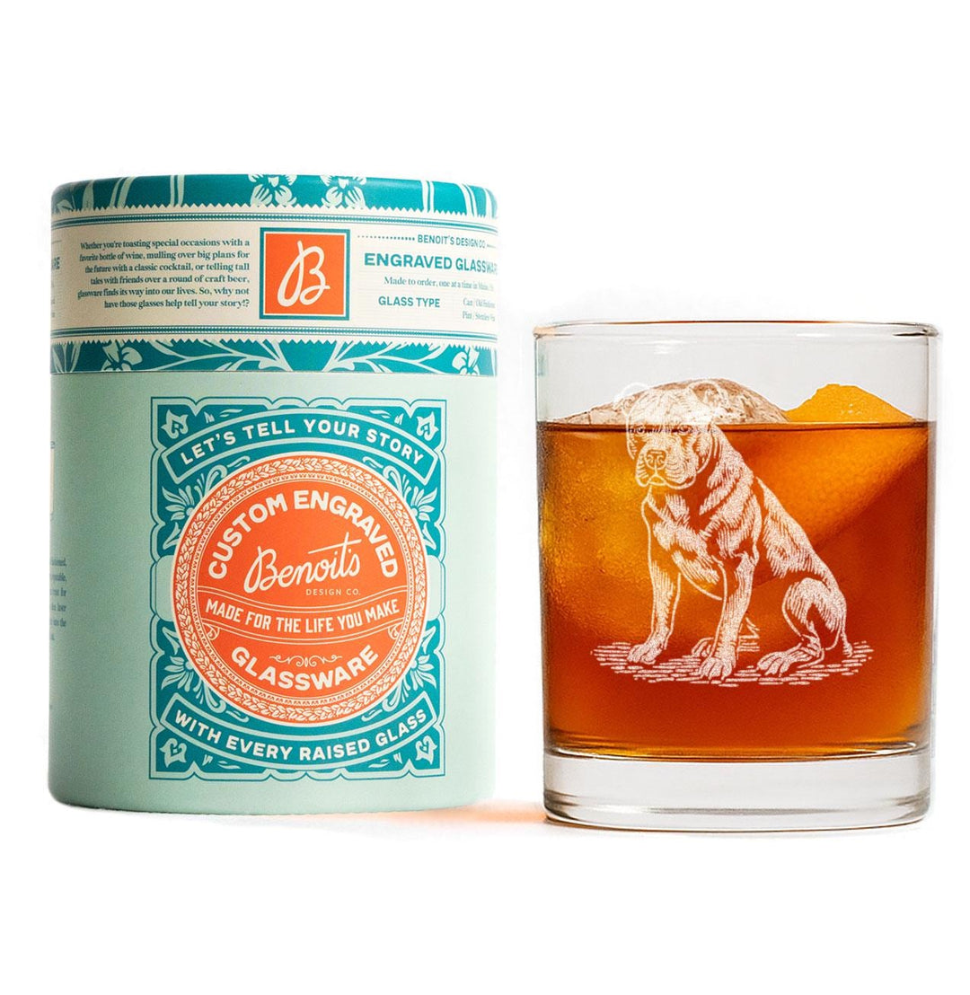 American Bulldog Customizable Dog Glasses