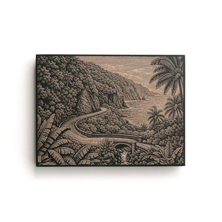 Maui Road to Hana Engraved Birch Art Panel