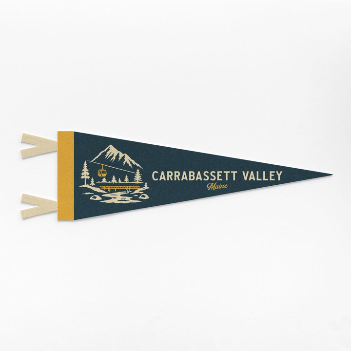Carrabassett Valley Maine Felt Pennant