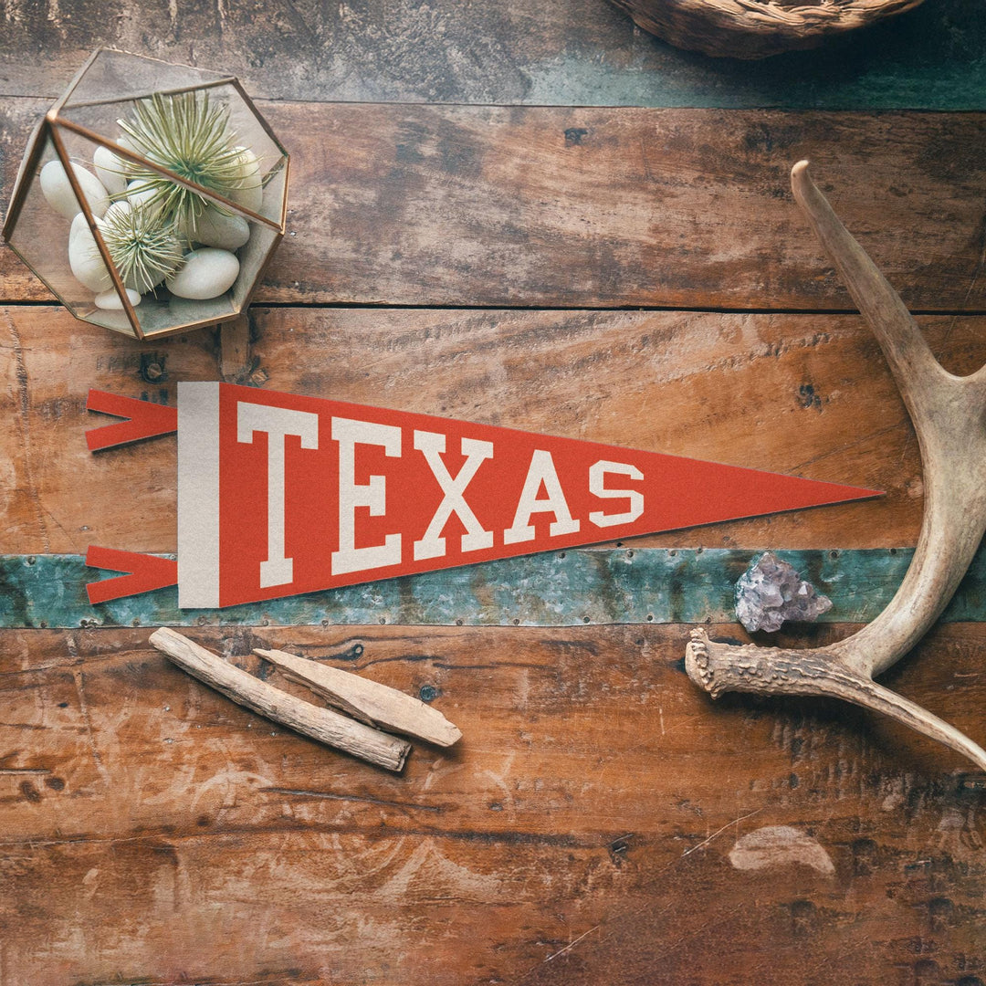 Texas Varsity Felt Pennant