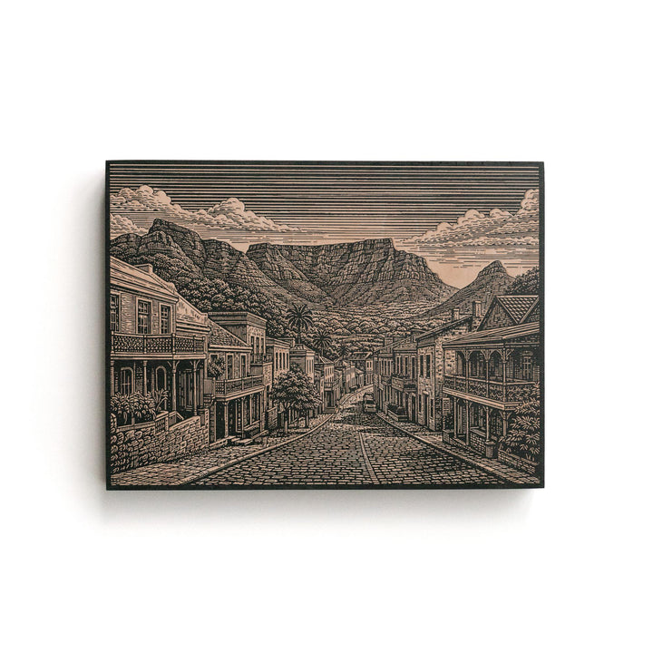 Cape Town Engraved Birch Art Panel