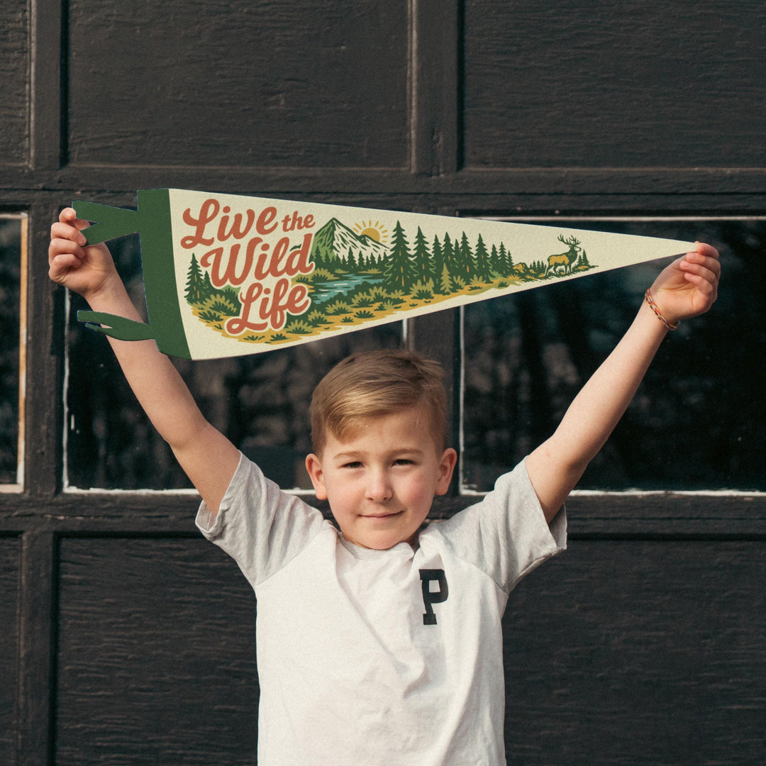 Live the Wild Life Felt Pennant