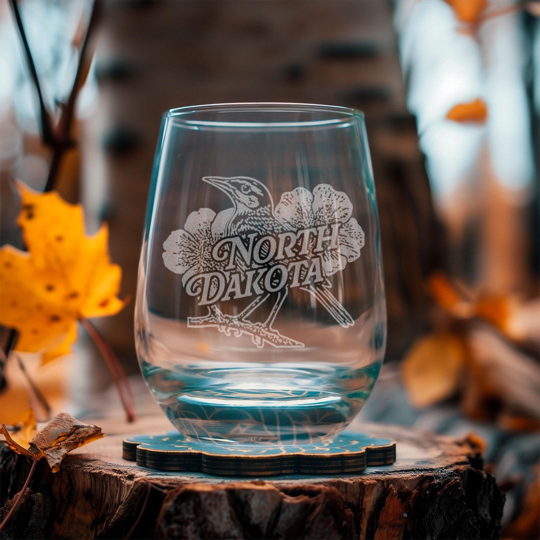 North Dakota State Bird Glasses
