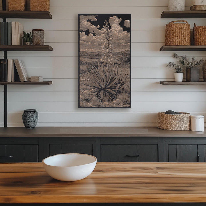 Flowering Yucca Engraved Illustrations