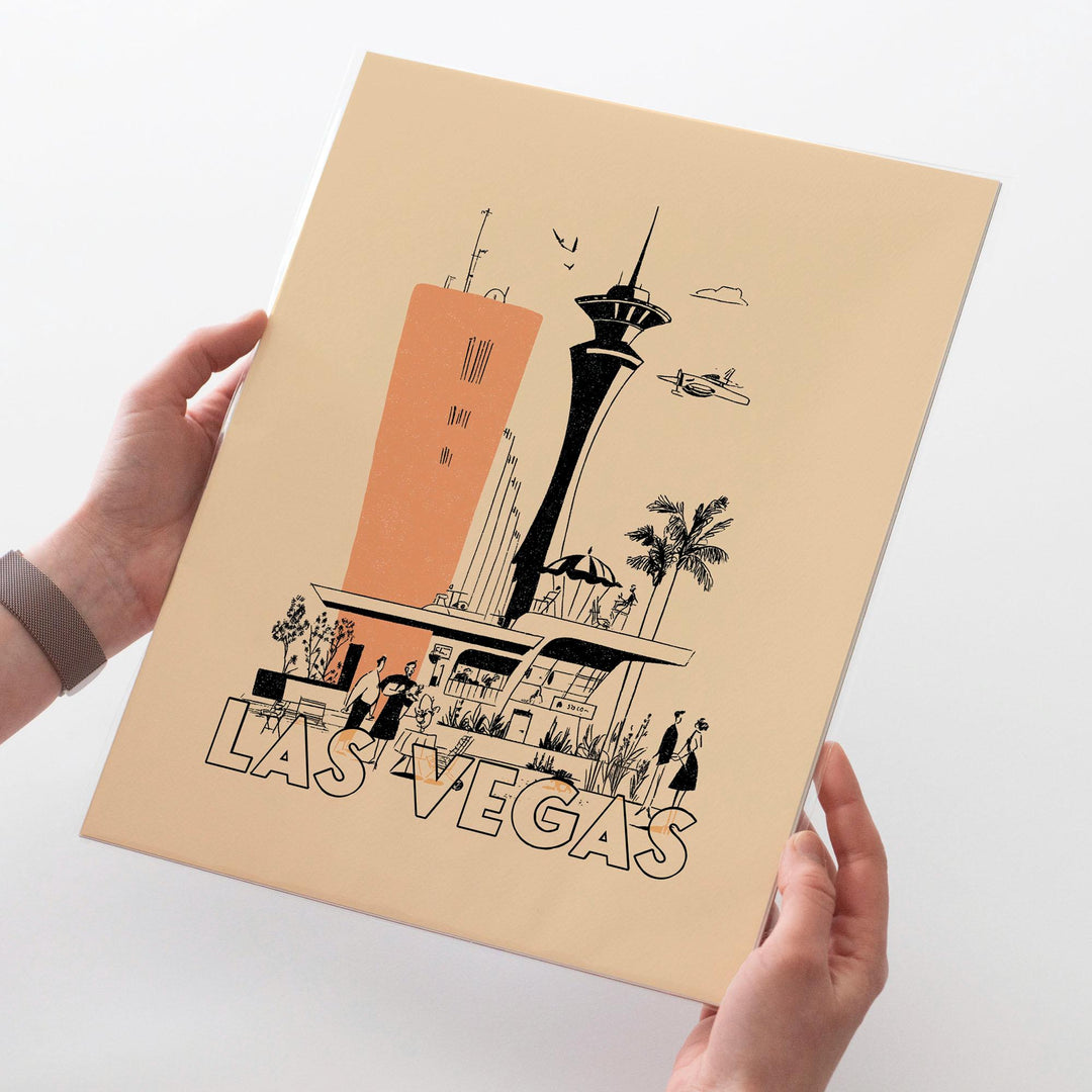 Las Vegas, Nevada Mid Century Travel Poster