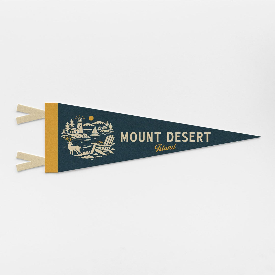 Mount Desert Island Maine Felt Pennant