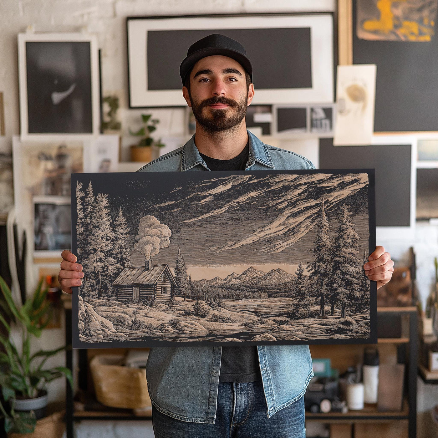 Cabin in Alaskan Wilderness Wall Art