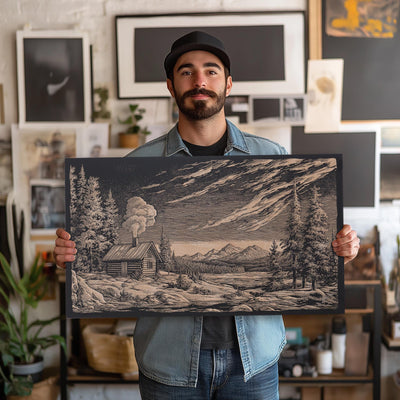 Cabin in Alaskan Wilderness Wall Art
