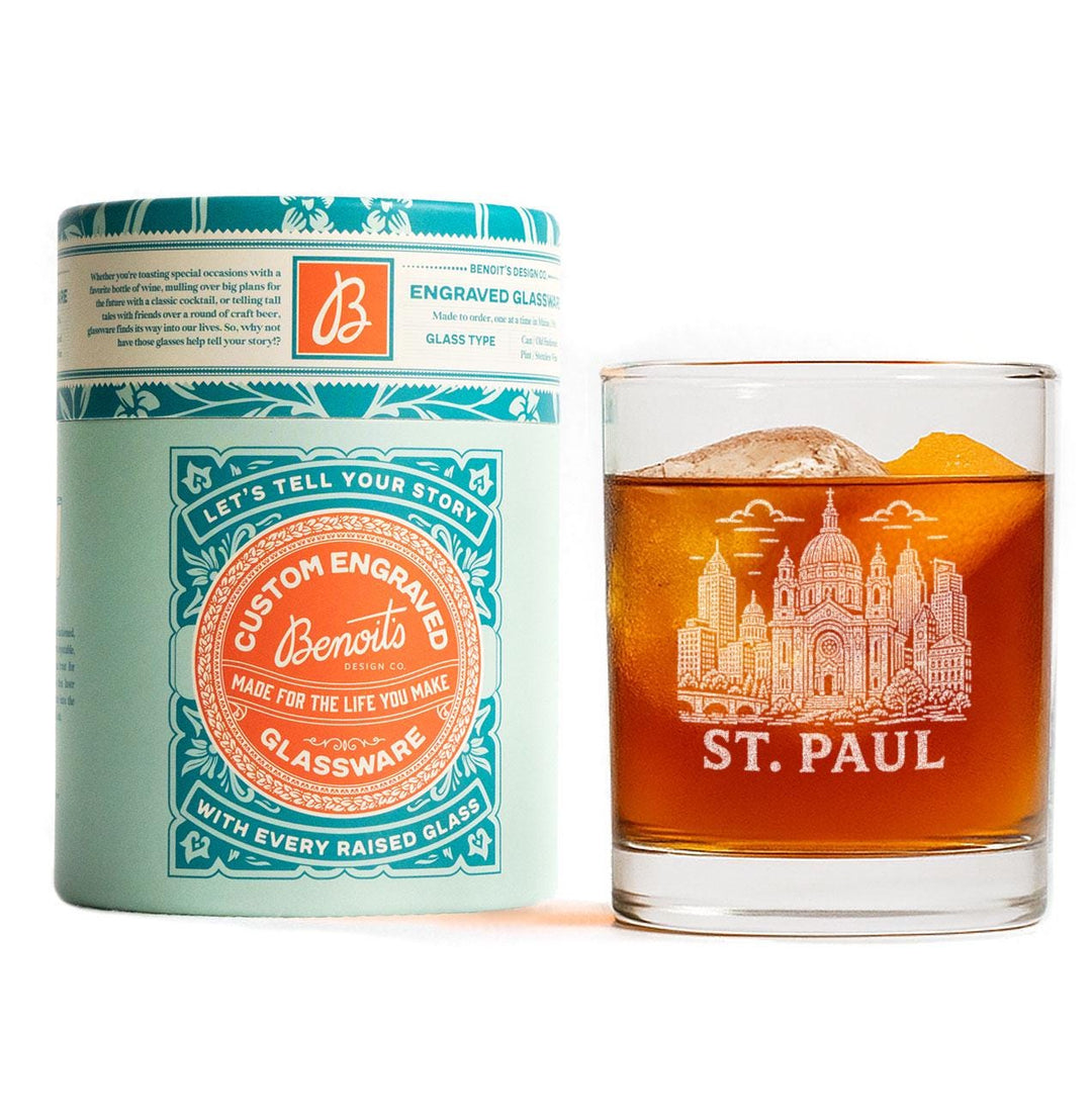 St. Paul Minnesota Engraved Glass