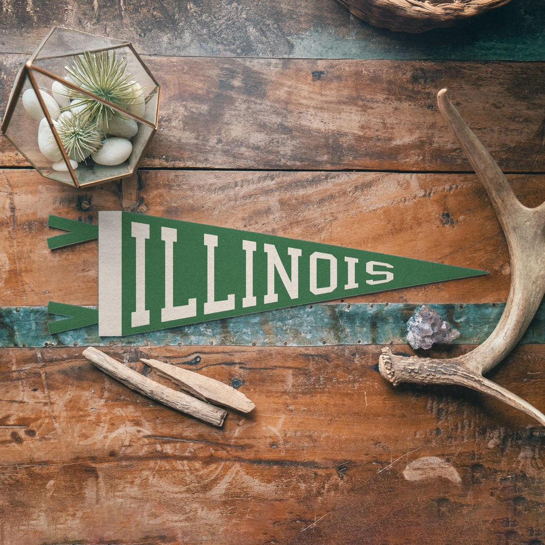 Illinois Varsity Felt Pennant