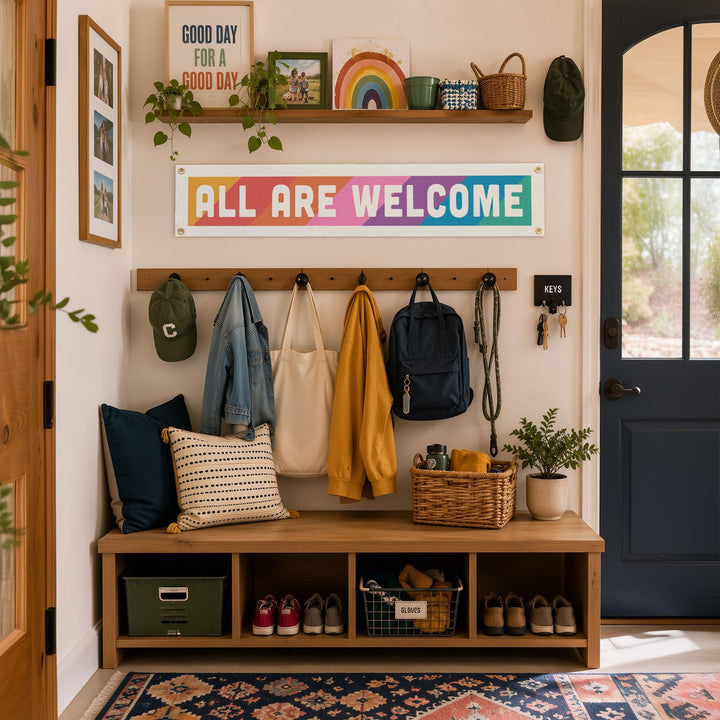 All Are Welcome Felt Banner