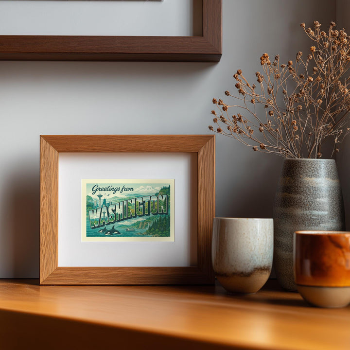 Washington Postcard Art Print