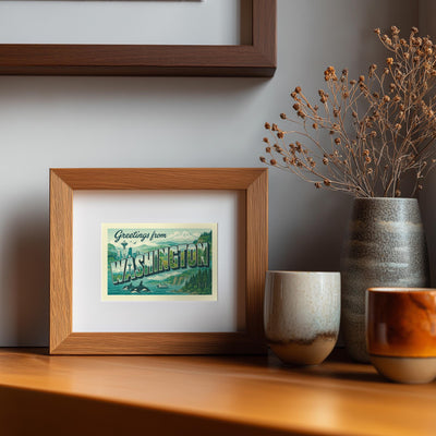 Washington Postcard Art Print