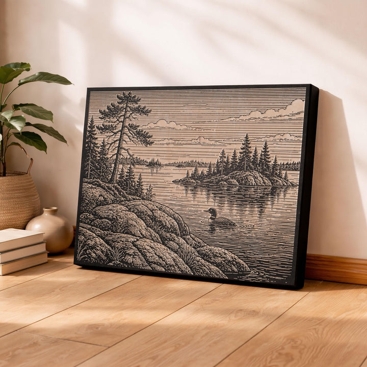 Boundary Waters Engraved Birch Art Panel