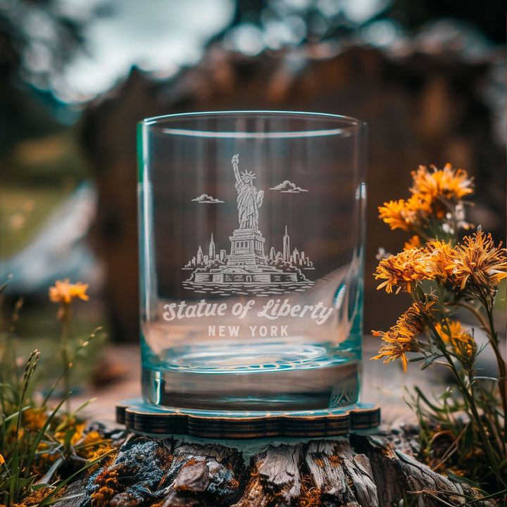 Statue of Liberty Engraved Glass