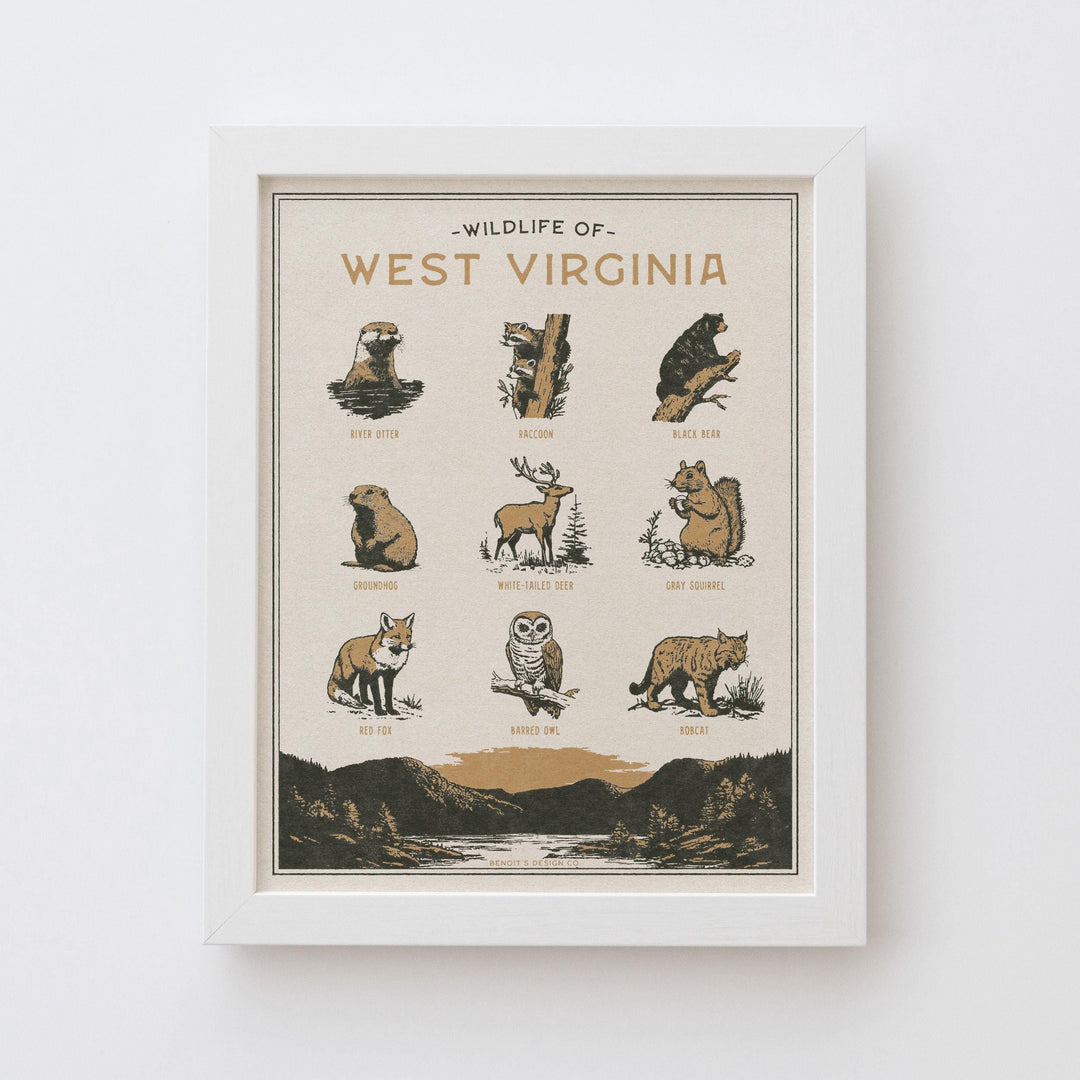 West Virginia Wildlife Print
