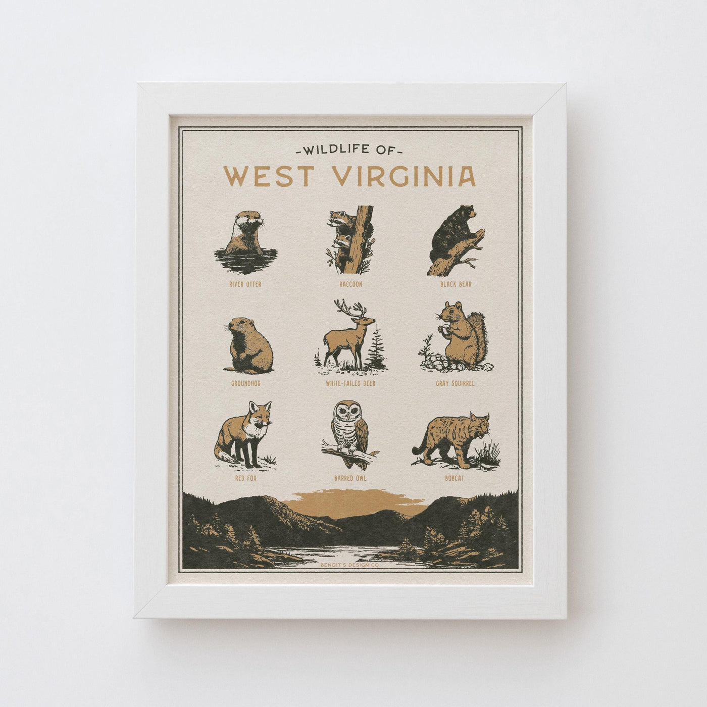 West Virginia Wildlife Print