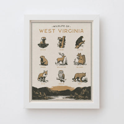 West Virginia Wildlife Print