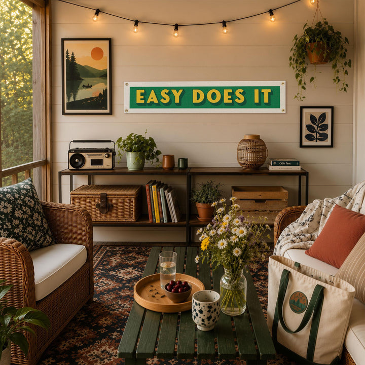 Easy Does It Felt Banner
